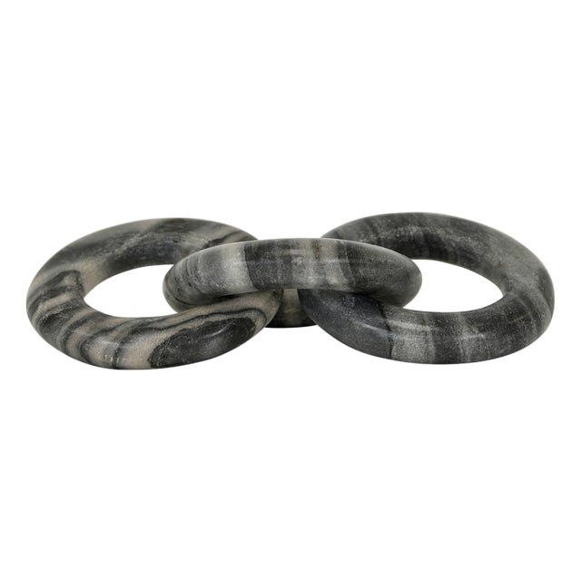 Matthew Izzo Home Circlet Marble Chain Link Decor Accent For Sale