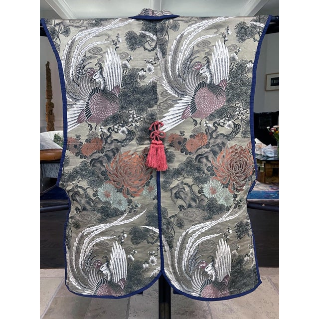 Japanese Ceremonial Brocade Jinbaori Vest Jacket For Sale - Image 4 of 18