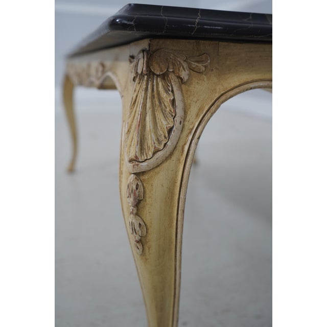 Marble Top Georgian Style Painted Coffee Table For Sale - Image 9 of 13