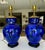 Vintage Moorish Safi Hand-Painted Cobalt Ceramic Table Lamps - Pair For Sale - Image 16 of 17