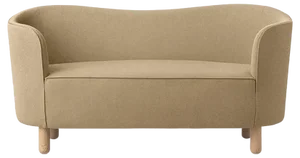Sand and Natural Oak Raf Simons Vidar 3 Mingle Sofa by Lassen