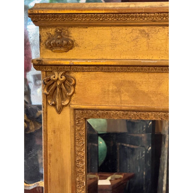 Wood Early 19th Century French Carved Giltwood Mirror For Sale - Image 7 of 8