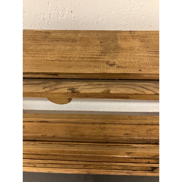 English 19th Century English Pine Plate Rack With Three Tiers and Scalloped Apron For Sale - Image 3 of 11