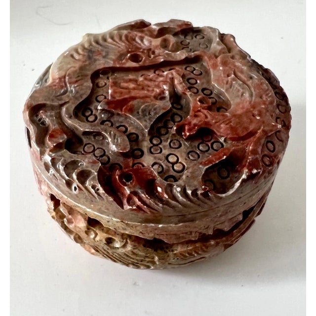 Asian Hand Carved Asian Stash Box with Lid For Sale - Image 3 of 8
