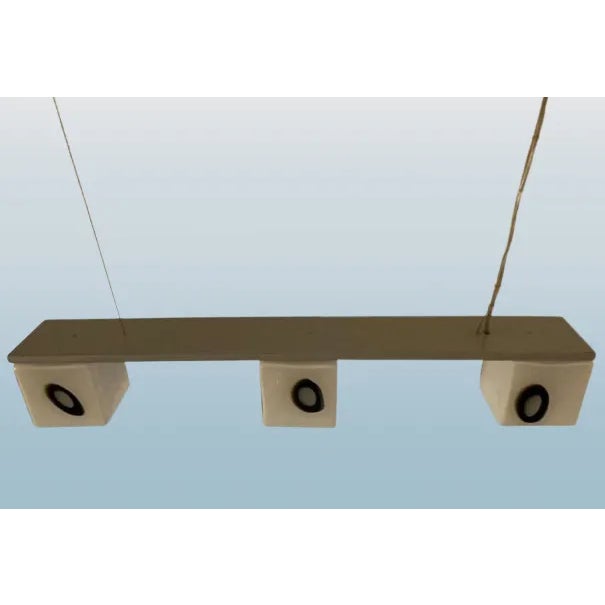 Vintage Murano Glass Suspension Lamp With Steel Cable, 1990 For Sale - Image 6 of 10