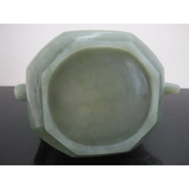 Chinese Jade Qing Dynasty Carved Bird & Mask Octagonal Lidded Teapot For Sale - Image 9 of 11