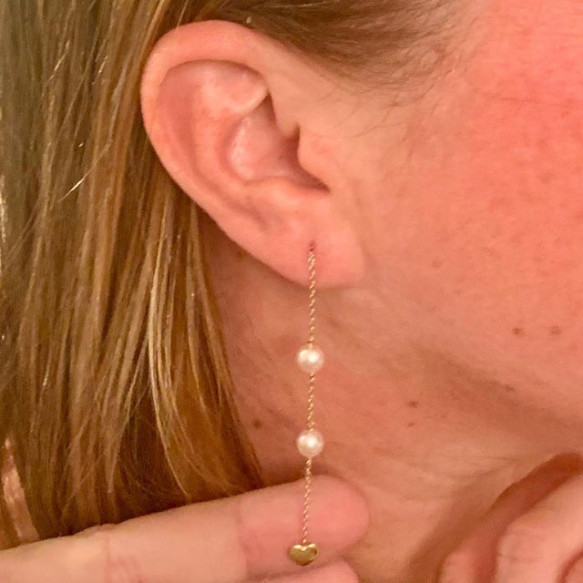 Akoya Pearl Earrings 14k Yellow Gold Certified For Sale - Image 12 of 16