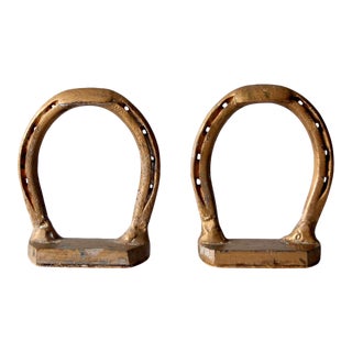 Vintage Horse Shoe Bookends For Sale