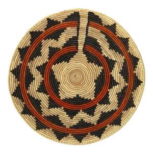 Vintage Southwest Native American Woven Reed Basket 20thC
