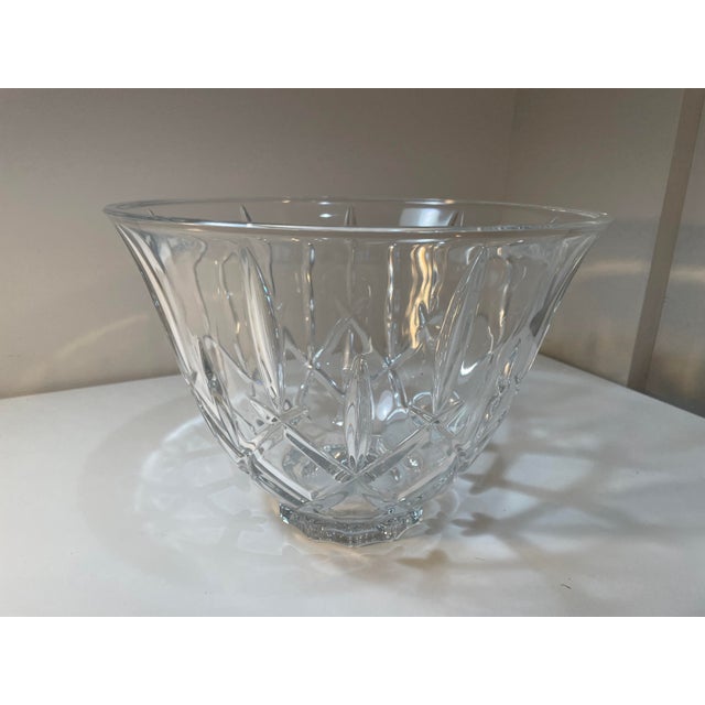 Offering a beautiful Gorham Crystal Lady Anne punch bowl. The heavy clear glass round bowl measures 8 1/2 inches in...