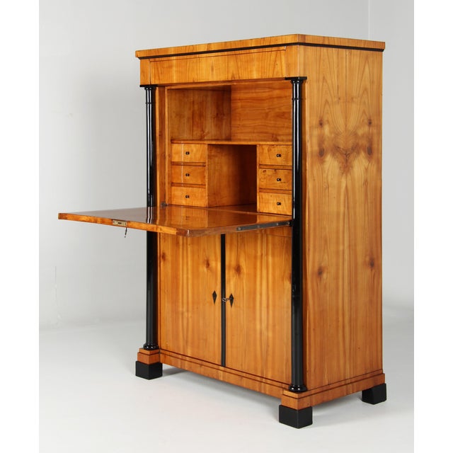 Biedermeier Cherrywood Secretary, 1830s For Sale - Image 10 of 13