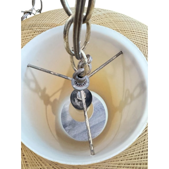 1960s Mid-Century Modern Spun Fiberglass Swag Lamp For Sale - Image 11 of 16
