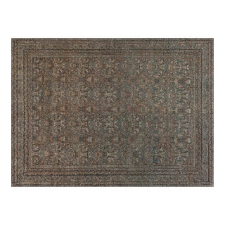 Authentic 19th Century Persian Kirman Handmade Wool Rug For Sale