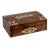 Victorian Walnut & Brass Card Games Box, 1890s For Sale