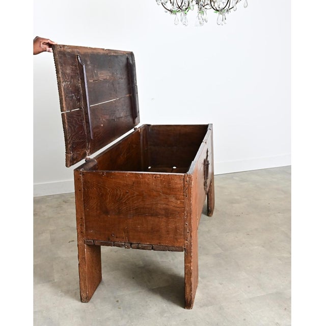 German 16th Century Oak Coffer For Sale - Image 9 of 18