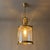Midcentury Italian Pendant Lamp or Lantern Made of Brass and Blown Glass, From the 1970s For Sale - Image 6 of 6