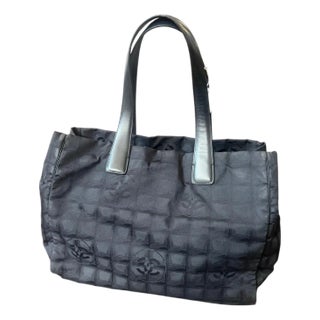 2000s New Travel Line Black Nylon Tote Bag by Chanel For Sale