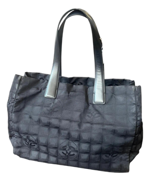 2000s New Travel Line Black Nylon Tote Bag by Chanel