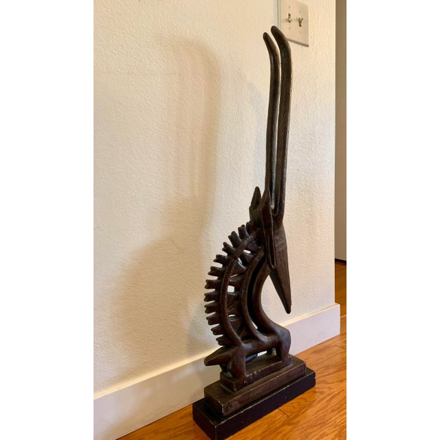 Tribal 1960s Gazelle Sculpture by Austin Production For Sale - Image 3 of 12