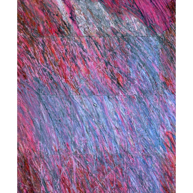 Vintage Magenta Abstract by Maureen Fenton-Hansen For Sale - Image 4 of 7