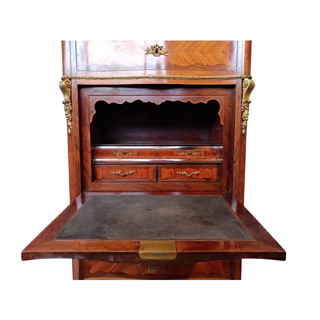 Louis XV Rococo Napoleon III French Commode, Semaniere with Secretary, 1930s For Sale - Image 15 of 17