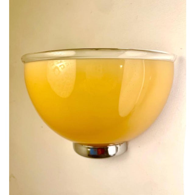 Artemide Gilt Murano Glass Wall Lights by Artemide for Vistosi, Italy, 1990s, Set of 2 For Sale - Image 4 of 9