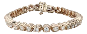 3ctw Diamond Tennis Bracelet 14k Yellow Gold 6.5" 4.4mm
