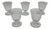 White Wine Glasses with Argentina Pattern from Baccarat, 1940, Set of 5 For Sale