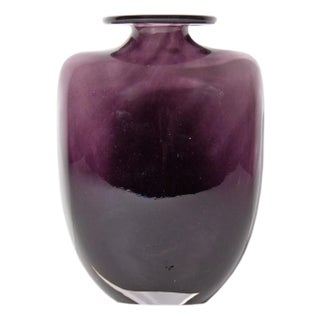 “Swing” Purple Glass Vase by Kjell Engman for Kosta Boda For Sale