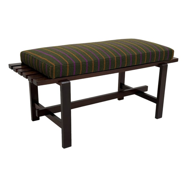 Vintage Upholstered Bench, 1960s For Sale