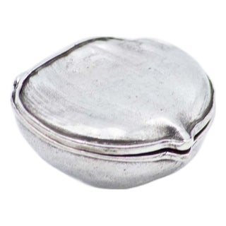 Chestnut-Shaped Silver Pill Box For Sale