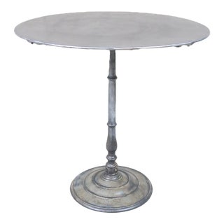 Late 19th Century French Polished Steel Bistro Table For Sale