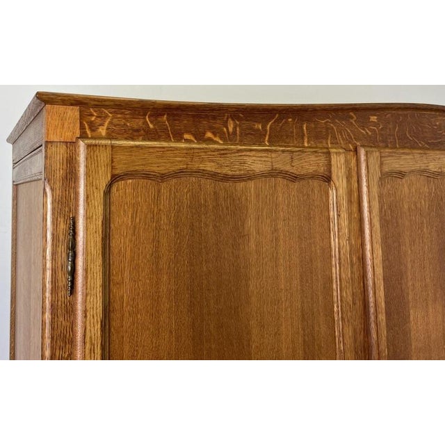Vintage French Wardrobe in Oak For Sale - Image 5 of 12