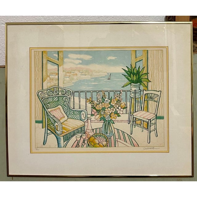 Afternoon Delight Wicker front porch chair and furniture. Framed 19 X 23 image is 13 x 17. Lloyd van Pitterson was born in...