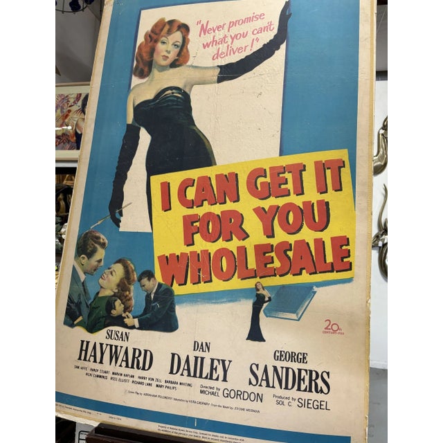 Original 1951 This Is My Affair, "I Can Get It for You Wholesale" 20th Century Fox Vintage Poster For Sale - Image 10 of 11