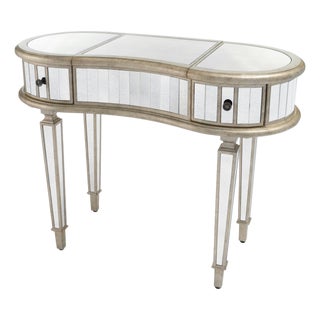 Constance Mirrored Vanity Table, Silver For Sale