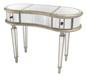 Constance Mirrored Vanity Table, Silver