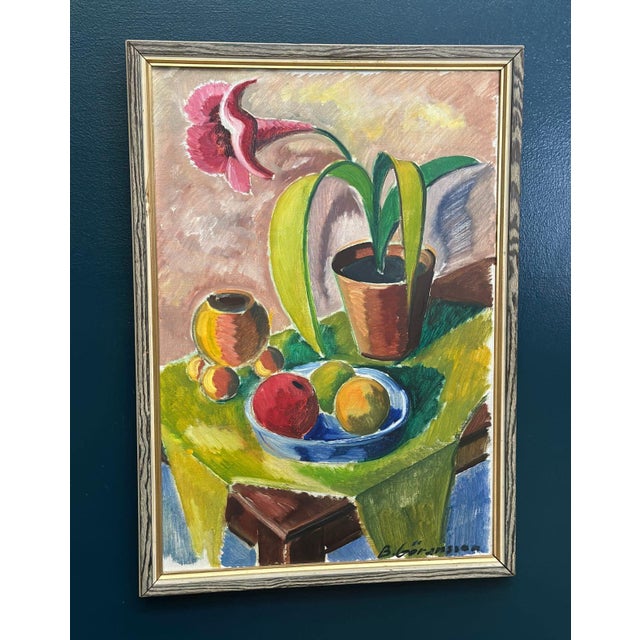Bror Göransson, Flowers and Fruit, 1960s, Oil on Canvas, Framed For Sale - Image 5 of 14