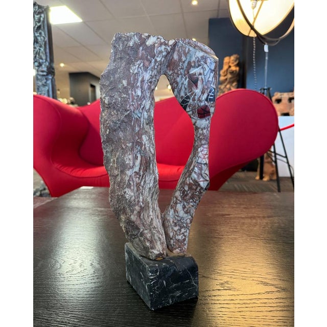 Zakaria Oenadi, Marble & Paint Sculpture For Sale - Image 3 of 9