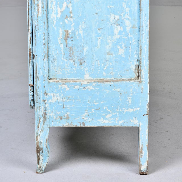 Baby Blue French Provincial Louis XV Style Blue-Painted Two-Door Buffet For Sale - Image 8 of 13