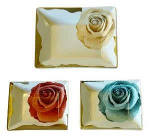 Roberto Cavalli Set of 3 Porcelain Trays