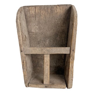 Antique Primitive Pine Grain Scoop Object For Sale