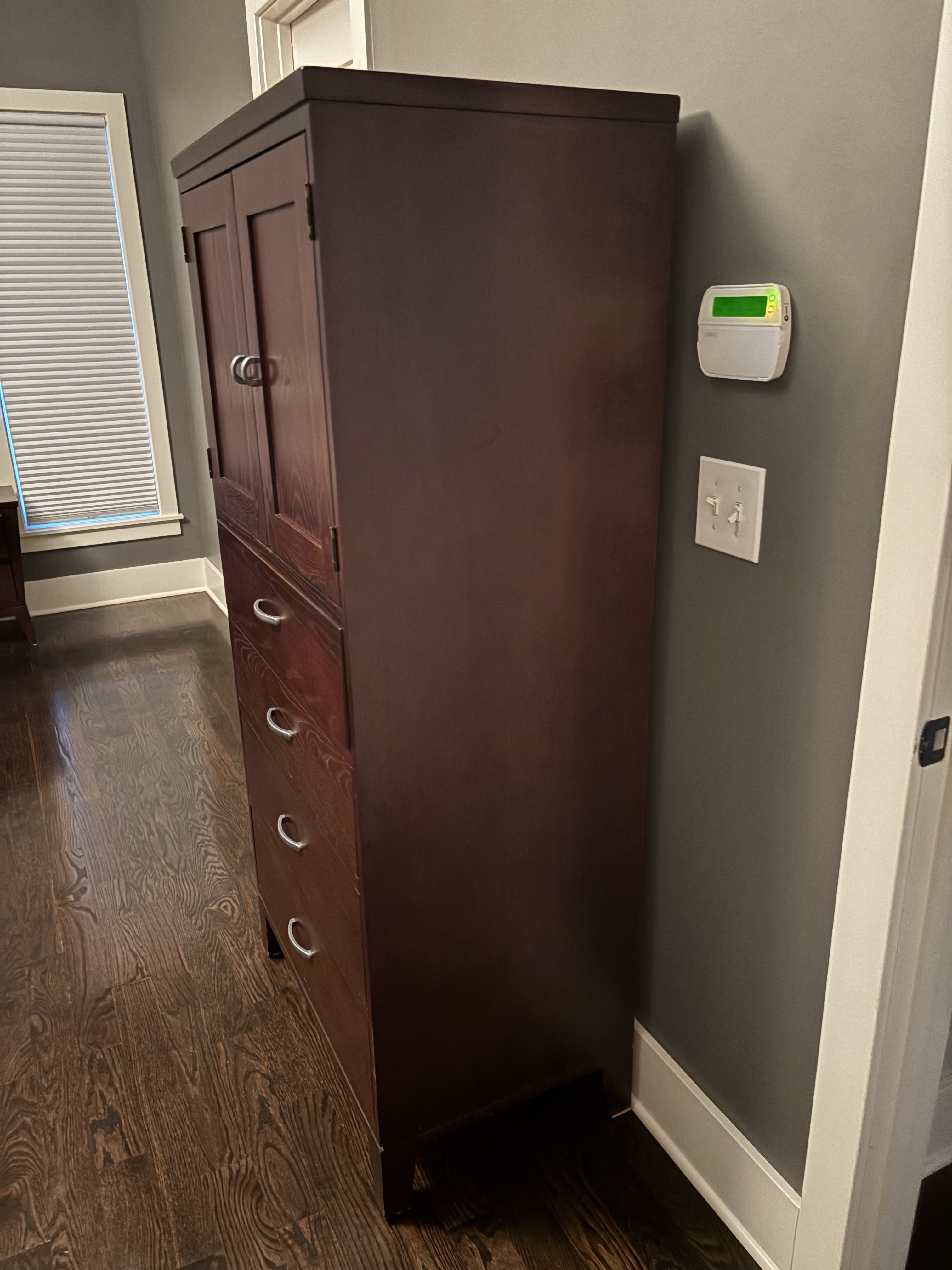 Ethan Allen Horizons Cherry Media Armoire / Storage Cabin | Chairish