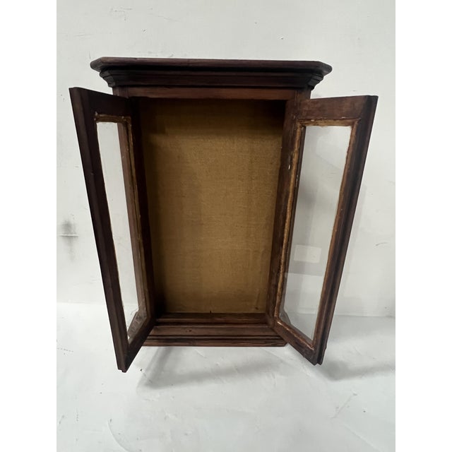 Small Wall-Mounted Display Case with Two Doors For Sale - Image 4 of 8