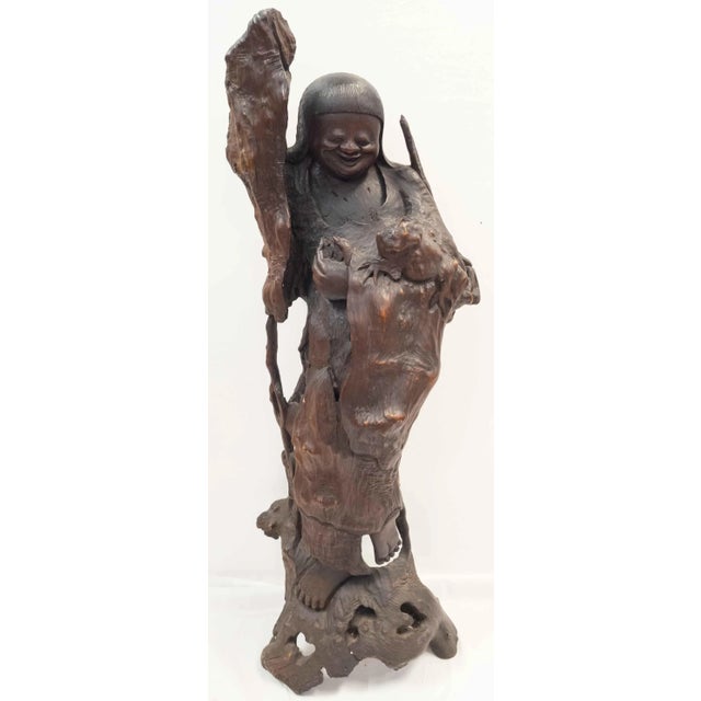 Large Chinese or Japanese Carved Rootwood Sculpture For Sale - Image 13 of 13