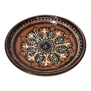 Vintage Troyan Bulgarian Pottery Plate For Sale