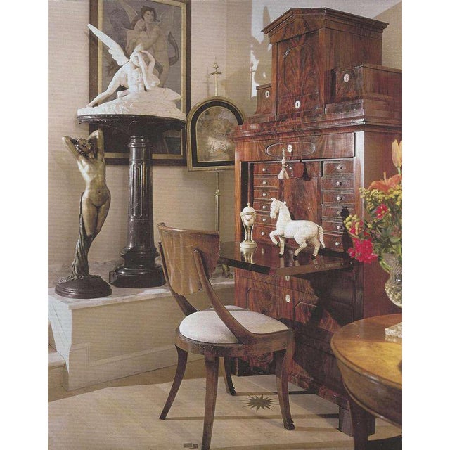 19th Century 19th c. Fireplace Screen Gilt Framed Silk Needlework Painting On A Brass Stand For Sale - Image 5 of 5