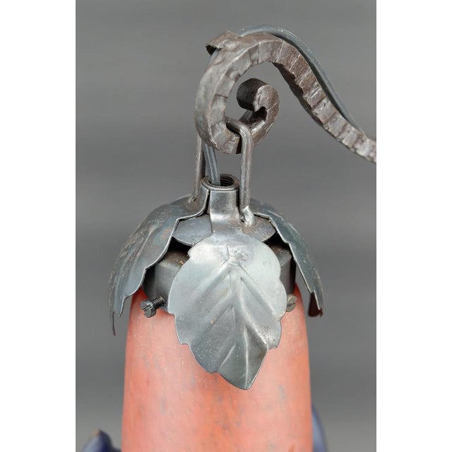 Vintage Art Deco Wrought Iron Lamp by Muller, 1920 For Sale - Image 16 of 18
