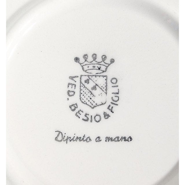 Porcelain Plates from Ved. Besio & Son, Set of 2 For Sale - Image 10 of 18