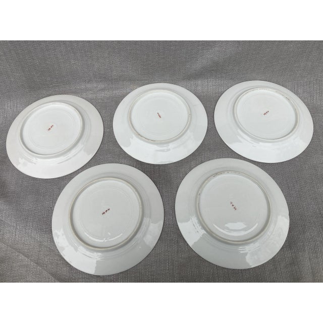 Early 20th Century Antique Kutani Hand Painted Koi Plates, Signed- Set of 9 For Sale - Image 9 of 12